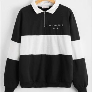 Polo Collar Sweatshirt